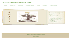 Desktop Screenshot of agapepsychservices.com